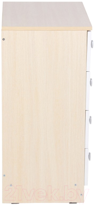 Комод Polini Kids Simple с 4 ящиками / 0001301.161 (дуб пастельный/белый)