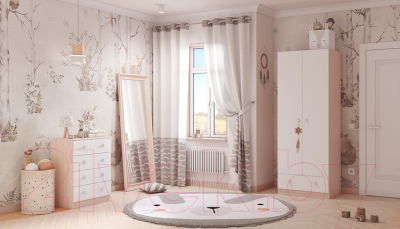 Комод Polini Kids Simple с 4 ящиками / 0001301.161 (дуб пастельный/белый)