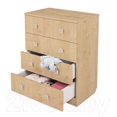 Комод Polini Kids Simple с 4 ящиками / 0001301.30 (натуральный)