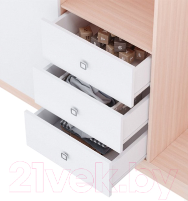 Шкаф Polini Kids Simple трехсекционный / 0001632.161