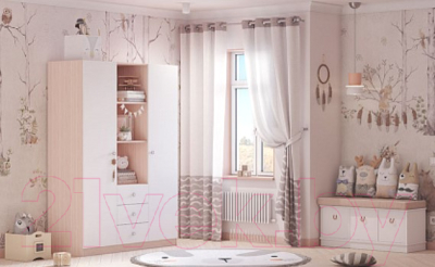 Шкаф Polini Kids Simple трехсекционный / 0001632.161