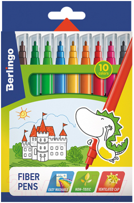 Фломастеры Berlingo Замки / WP00210 - фото