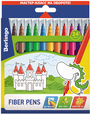Фломастеры Berlingo Замки / WP00224 - фото