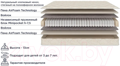 Матрас Askona Mom's Love Young 80x180