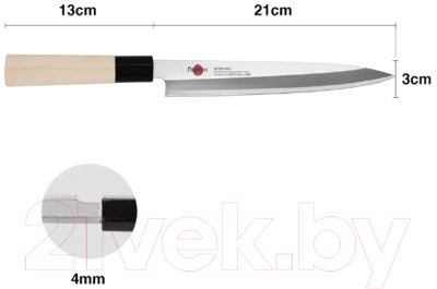 Нож Fissman Янагиба Kensei Hanzo 2580