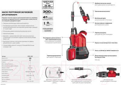 Дренажный насос Зубр НПБ-300
