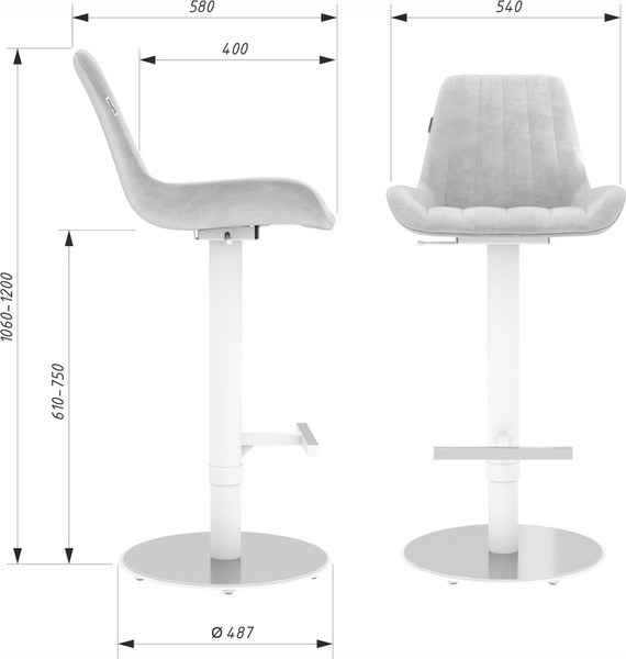Стул барный Sheffilton SHT-ST37/S128