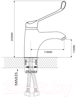 Смеситель Ekko by Maxonor MN1054