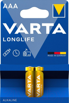 Комплект батареек Varta Longlife LR03 / 4103 101 412 - фото