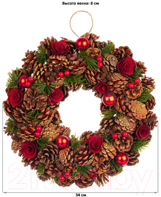 Венок Elan Gallery Санта / 450093