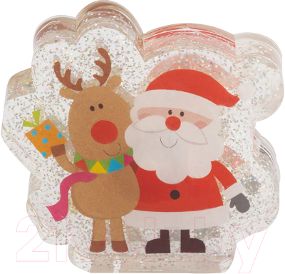 Наклейка на окно Волшебная страна Дед Мороз светящийся / 103169 - фото