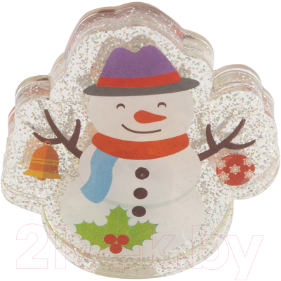 Наклейка на окно Волшебная страна Снеговик светящийся / 103170 - фото