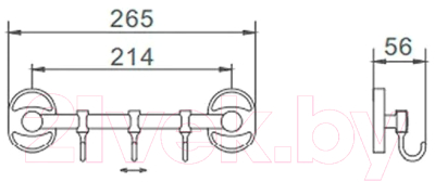 Крючок для ванной Ekko E1915-3