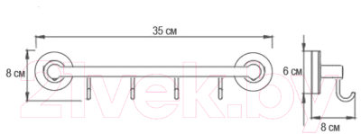 Крючок для ванной Ekko E3216-4