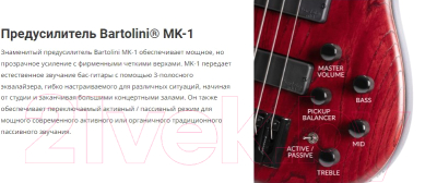 Бас-гитара Cort Artisan Series B4-Element-OPTB