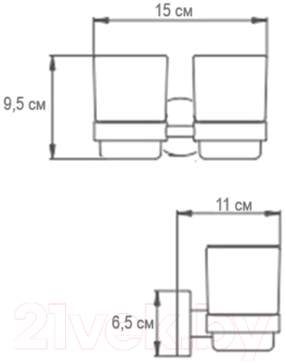 Набор стаканов для зубной щетки и пасты Ekko E3208