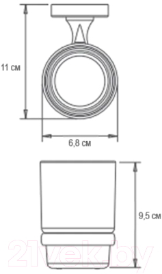 Стакан для зубной щетки и пасты Ekko E3706