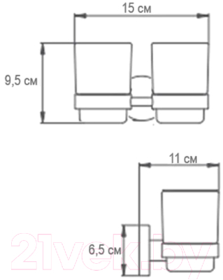 Набор стаканов для зубной щетки и пасты Ekko E3808