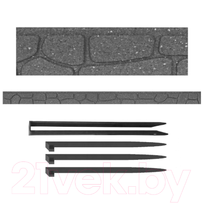 Бордюр садовый Multy Home Stones EU5000167-6 (6шт, серый)