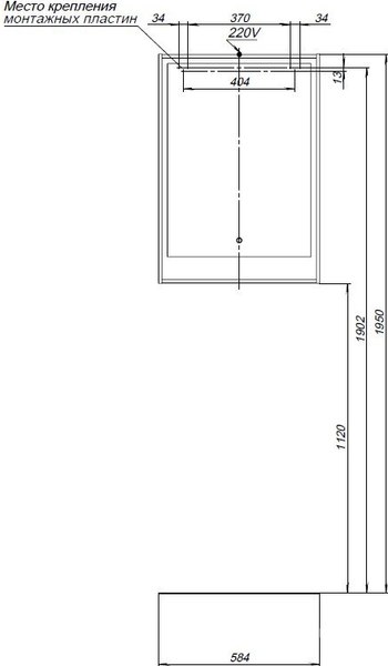 Зеркало Aquanet Милан 60 LED / 306383