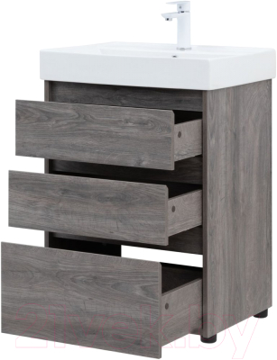 Тумба под умывальник Aquanet Nova Lite 60 / 302470 (дуб рошелье)