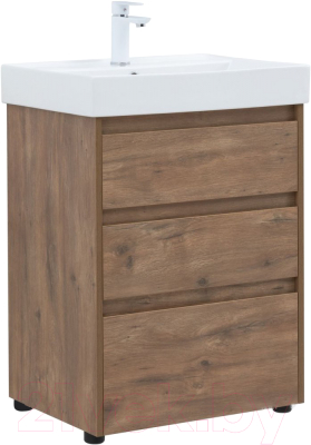 Тумба под умывальник Aquanet Nova Lite 60 / 302471 (дуб рустикальный) - фото