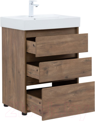 Тумба под умывальник Aquanet Nova Lite 60 / 302471 (дуб рустикальный)