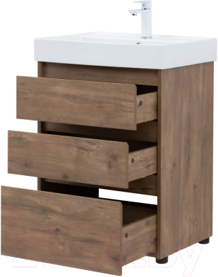 Тумба под умывальник Aquanet Nova Lite 60 / 302471 (дуб рустикальный)