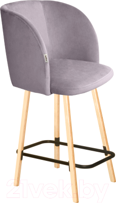 Стул барный Sheffilton SHT-ST33/S94-1 (сиреневая орхидея/прозрачный лак/черный муар) - фото