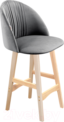 Стул барный Sheffilton SHT-ST35-1/S65-1 (угольно-серый/прозрачный лак) - фото