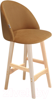 Стул барный Sheffilton SHT-ST35/S65-1 (горчичный/прозрачный лак) - фото