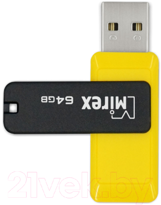 Usb flash накопитель Mirex City Yellow 64GB (13600-FMUCYL64) - фото