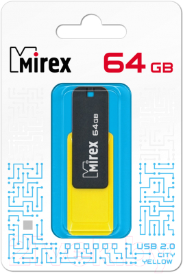 Usb flash накопитель Mirex City Yellow 64GB (13600-FMUCYL64)