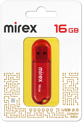 Usb flash накопитель Mirex Candy Red 16GB (13600-FMUCAR16)