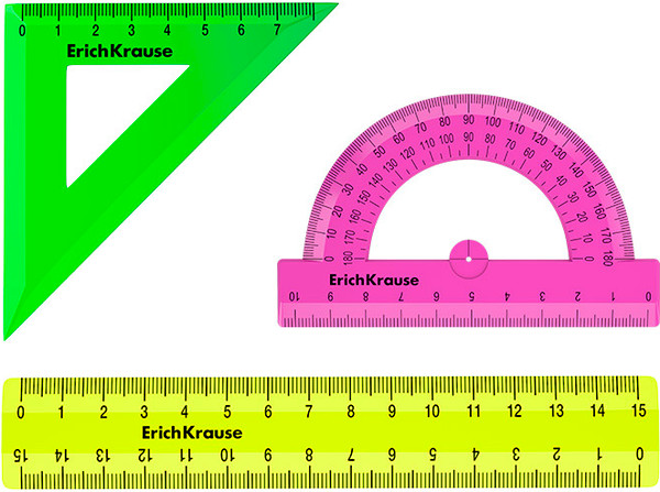 Набор для черчения Erich Krause Neon Solid / 57928 - фото