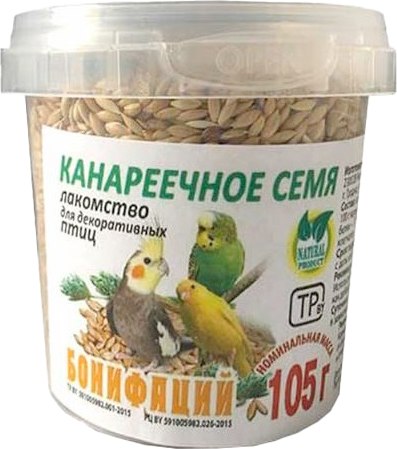 Лакомство для птиц Бонифаций Канареечное семя / БН24 - фото