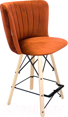 Стул барный Sheffilton SHT-ST36-1/S80-1 (песчаная буря/прозрачный лак/черный муар) - фото