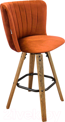 Стул барный Sheffilton SHT-ST36-1/S93 (песчаная буря/брашированный коричневый/черный муар) - фото