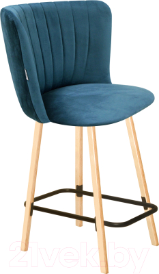 Стул барный Sheffilton SHT-ST36-1/S94-1 (тихий океан/прозрачный лак/черный муар) - фото