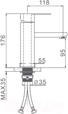Смеситель Ekko E1081-22 (серый)