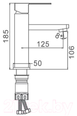 Смеситель Ekko E1082-8 (черный)