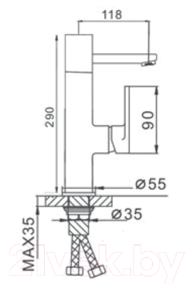Смеситель Ekko E1083-8 (черный)