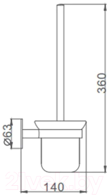 Ершик для унитаза Ekko E3710 (бронза)