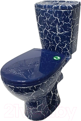 Унитаз напольный Rosa Соло Кракелюр - фото