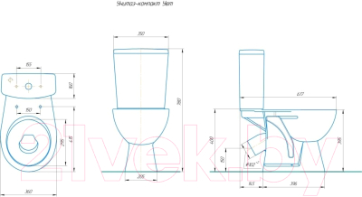 Унитаз напольный Rosa Уют Кракелюр