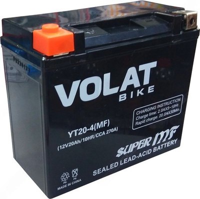 Мотоаккумулятор VOLAT YT20-4 MF L+ - фото