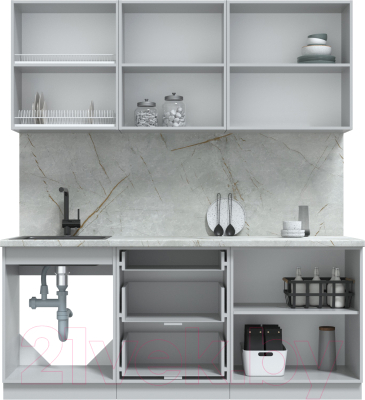 Кухонный гарнитур Интерлиния Берес 1.9Б (дуб лазурный/дуб бунратти)