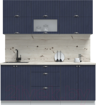 Кухонный гарнитур Интерлиния Берес 1.9Б (дуб королевский/бискайская сосна) - фото