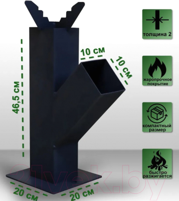 Печь отопительно-варочная КомфортПром Ракета 10221170