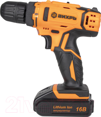 Аккумуляторная дрель-шуруповерт Вихрь ДА-16Л-2К (72/14/32)
